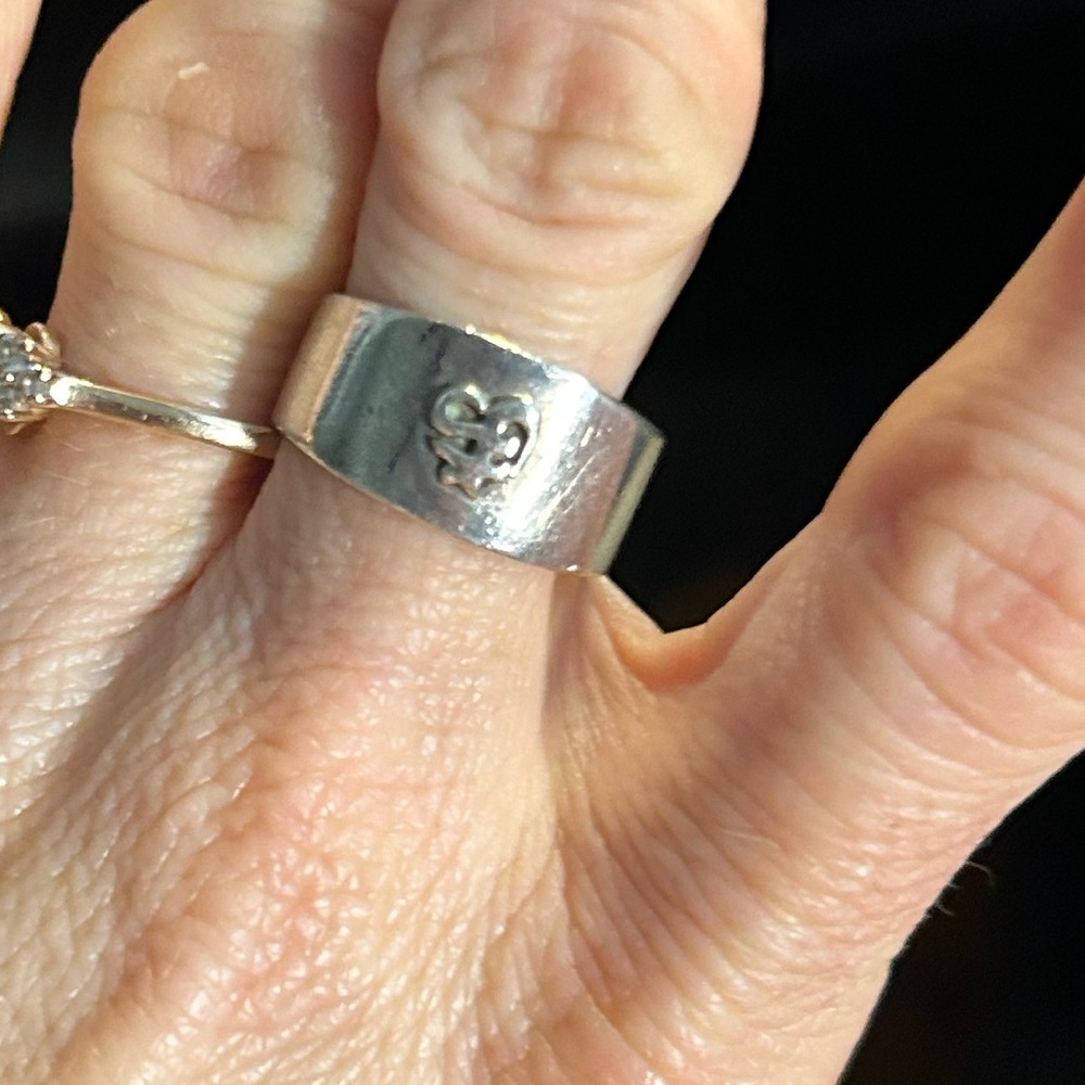 Yogi .925 wide band ring, size 7
